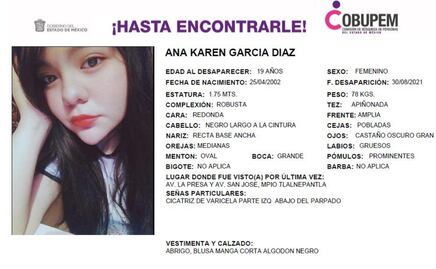 Lanzan ficha de búsqueda para Ana Karen, joven arrastrada por corriente en Tlalnepantla