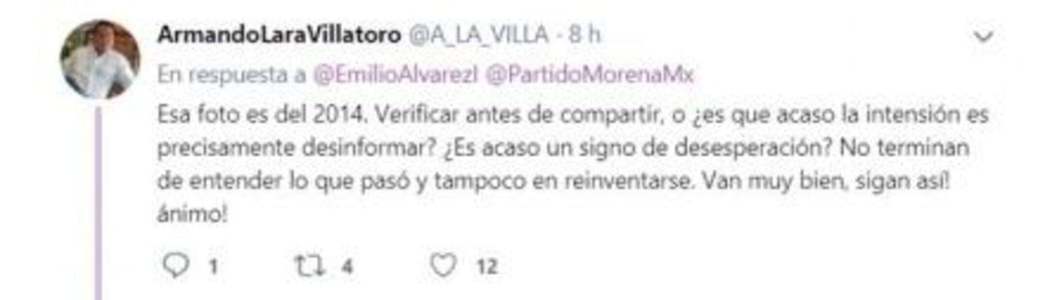 Emilio Álvarez Icaza critica a morenistas con foto del 2014