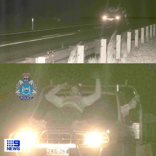 Hombre viajaba en el cofre de un coche a 120 km/h