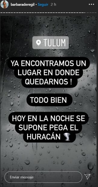 Bárbara de Regil y Sherlyn pasan horas de angustia por el huracán "Delta"