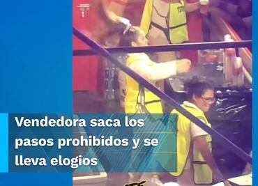 Vendedora de cerveza se viraliza por cantar y zapatear en el festival Pal' Norte