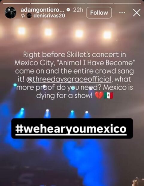 Three days grace. Foto: Instagram.