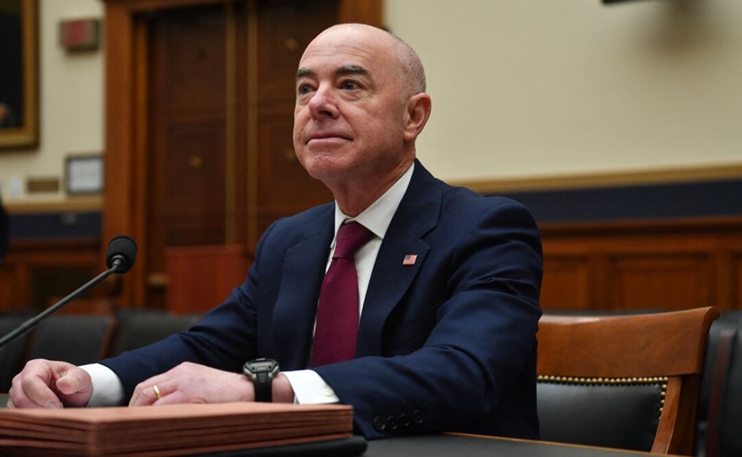 El secretario del Departamento de Seguridad Nacional de EE. UU., Alejandro Mayorkas. Foto: AFP