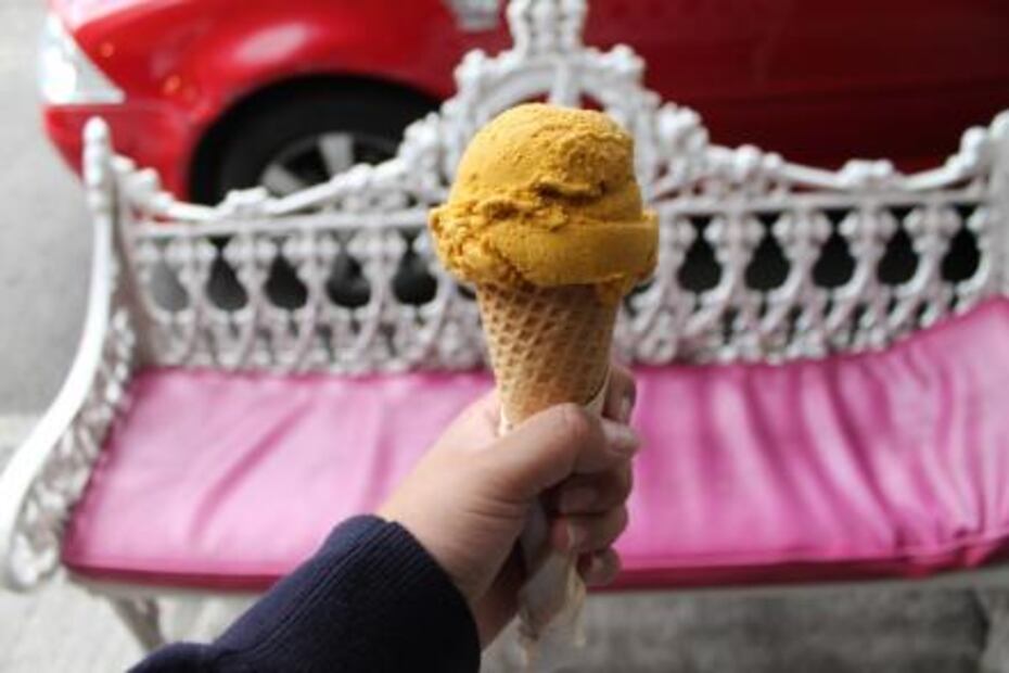 Prueba el helado de flor de cempasúchil en Coyoacán