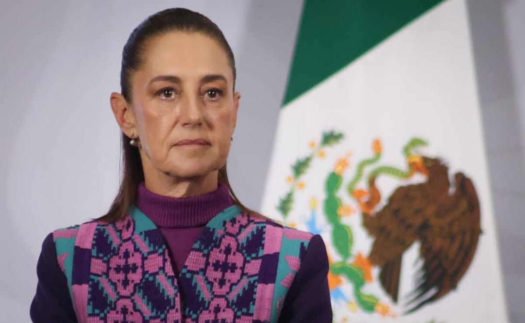 La presidenta Claudia Sheinbaum durante la mañanera del 3 de diciembre del 2025. Foto: Luis Camacho / EL UNIVERSAL