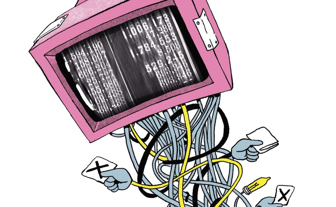 Funcionarios del INE cuestionan capacidad de app para contar votos de elección judicial; advierten saturación al procesarlos. Ilustración de Ani Cortés