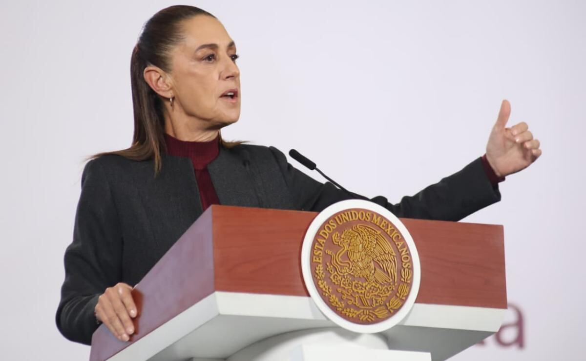Presidenta Claudia Sheinbaum durante su conferencia matutina desde Palacio Nacional (13/02/2026). Foto: Luis Camacho / EL UNIVERSAL