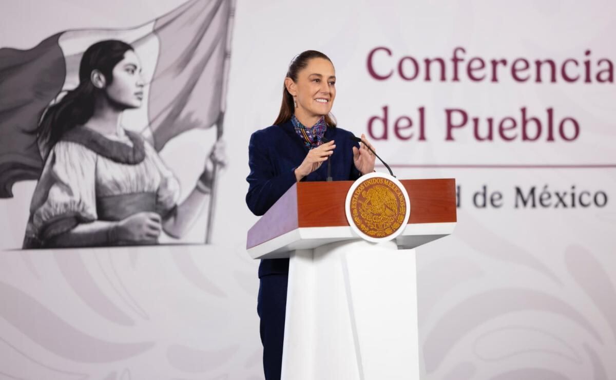 Presidenta Claudia Sheinbaum Pardo durante su conferencia mañanera de este miércoles 18 de marzo desde Palacio Nacional (18/03/2026). Foto: Presidencia