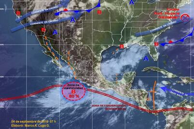 Conagua: depresión tropical en el Pacífico afectará a 5 estados