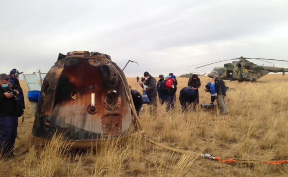 Astronautas regresan a la Tierra, tras estancia de seis meses en la Estación Espacial Internacional