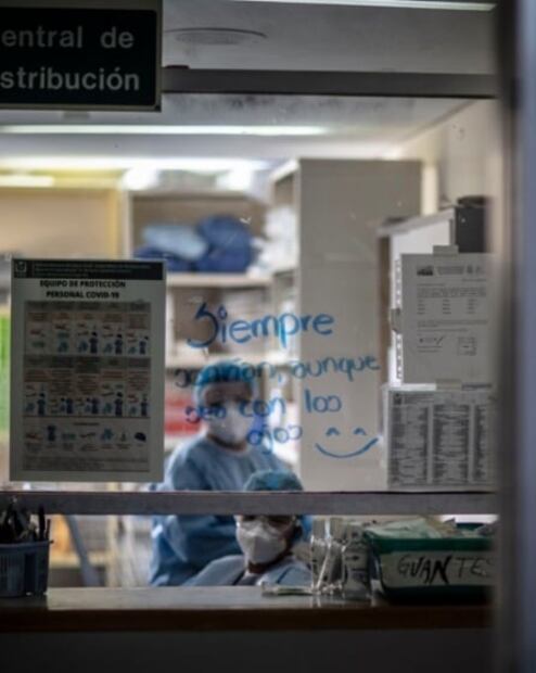 Photos show the bruised faces of Mexican female healthcare workers on the frontlines of coronavirus