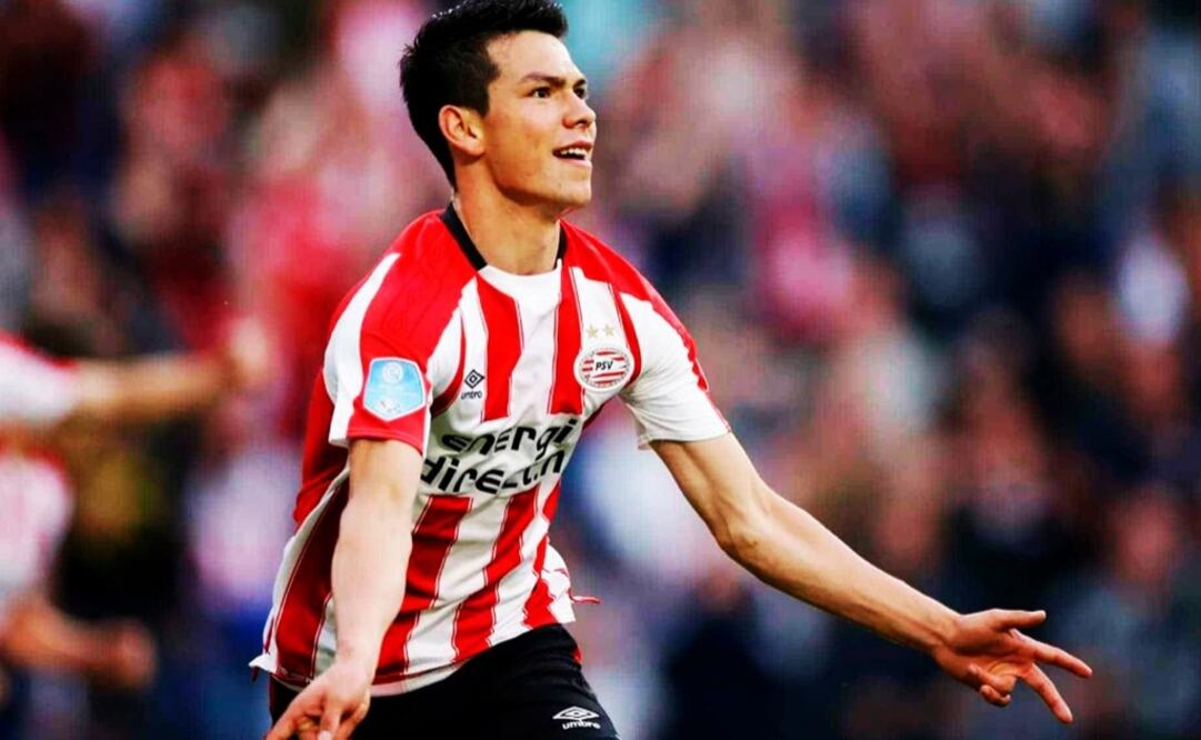 Twitter (@PSV) Hirving Lozano durante un juego con el PSV en la Eredivisie 