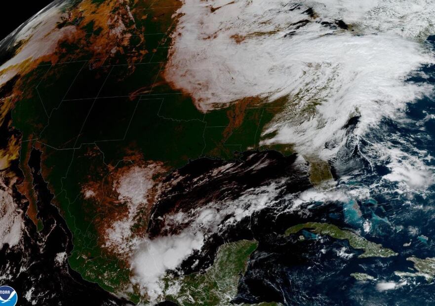 La sombra del eclipse en su paso por norteamércia. Foto: Vía NOAA.