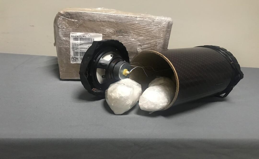 El estupefaciente estaba oculto en una bocina que había sido enviada de Mazatlán, Sinaloa, para ser recibida en la ciudad de Monterrey. Foto: Especial