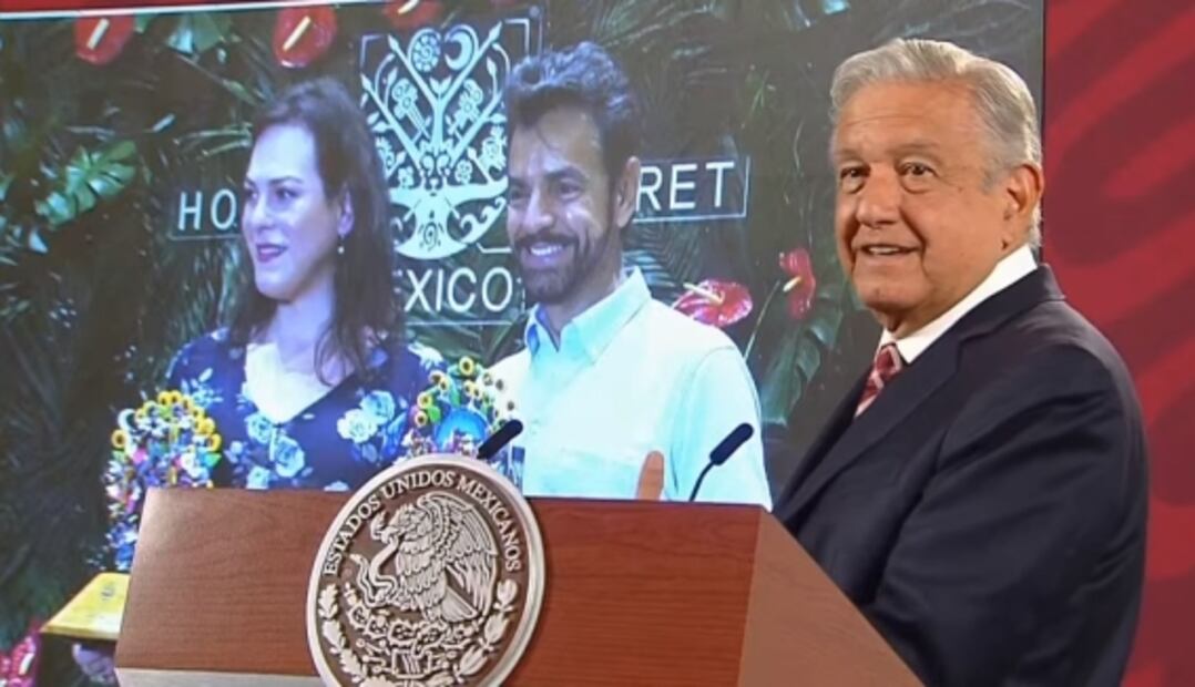 "Si AMLO quería foto conmigo, yo feliz"; Eugenio Derbez aclara que no inauguró Xcaret 