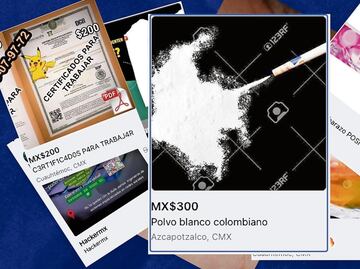 En Marketplace hay de todo: drogas, sexo y títulos
