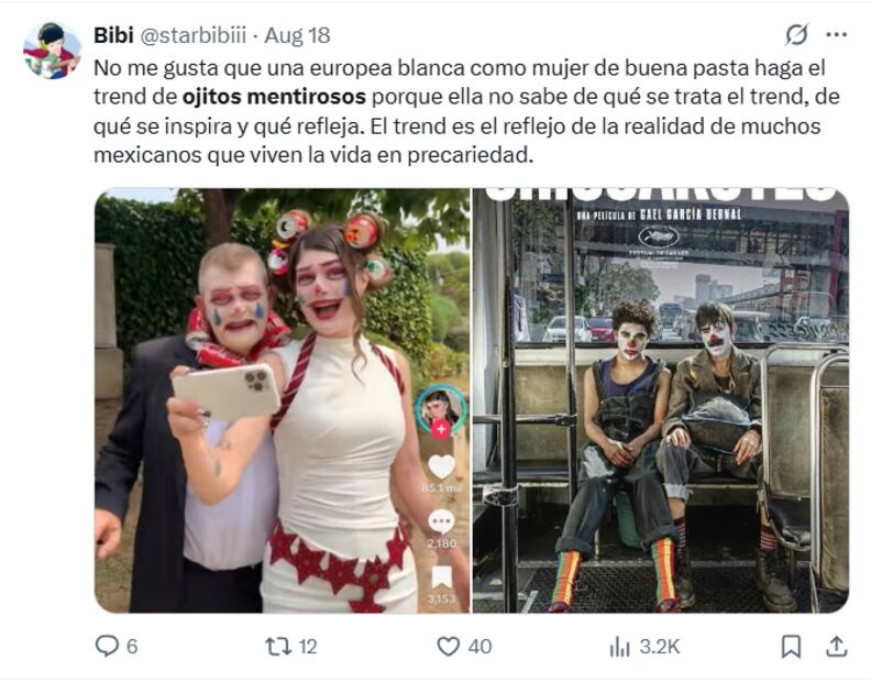Usuarios acusan a creadores de contenido por replicar el trend de "Ojitos mentirosos". Foto: Captura de pantalla