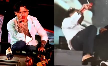 Fanáticos reaccionan al ver a Christian Nodal con signos de ebriedad en el escenario