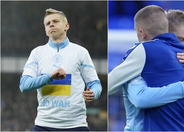 VIDEO: Zinchenko llora por el mensaje contra la guerra previo al juego ante el Everton