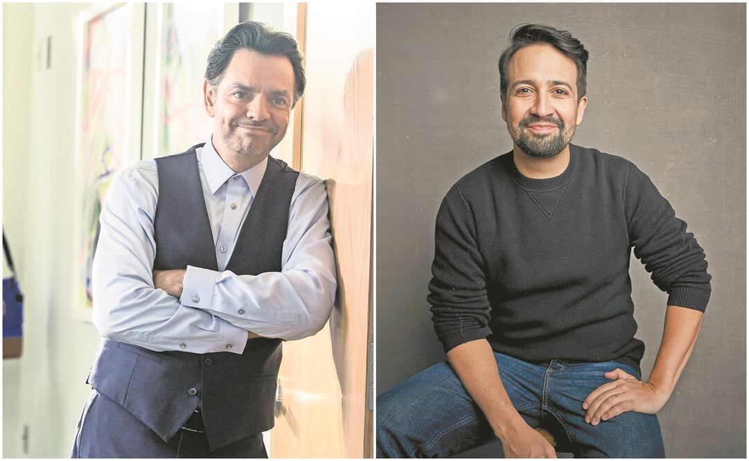Eugenio Derbez y Lin-Manuel Miranda. Fotos: Archivo y AP
