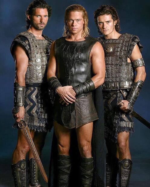 Brad Pitt en Troya. Fuente: Instagram @bradpittofflcial