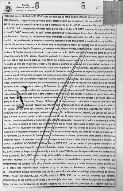 La gente de El Sapo interrogaba a los cautivos y a quienes se querían ir les ofrecían 3 mil pesos, por lo que varios levantaron la mano, pero los ponían a pelear entre ellos y mataban al que iba cayendo, luego dispararon contra el resto: testigo.