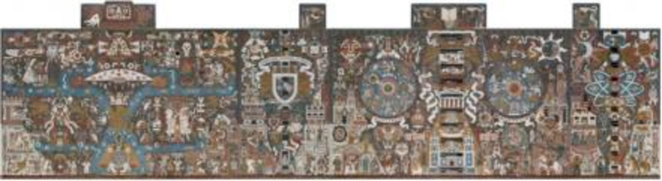 El mural de 4 mil metros cuadrados construido con piedras de todo México