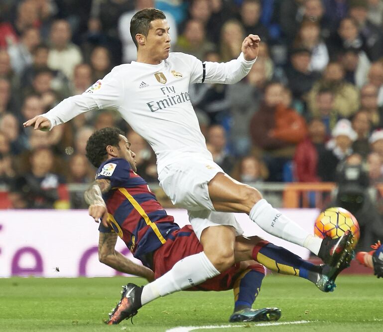 Cristiano no pudo lucir el sábado ante el Barcelona en el Bernabéu (XINHUA)