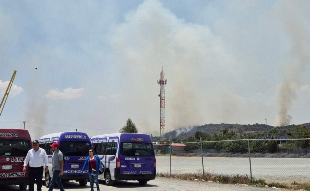 Al menos 4 incendios de hierba y pastizal se han registrado en las últimas horas en Hidalgo (07/05/2025). Foto: Especial