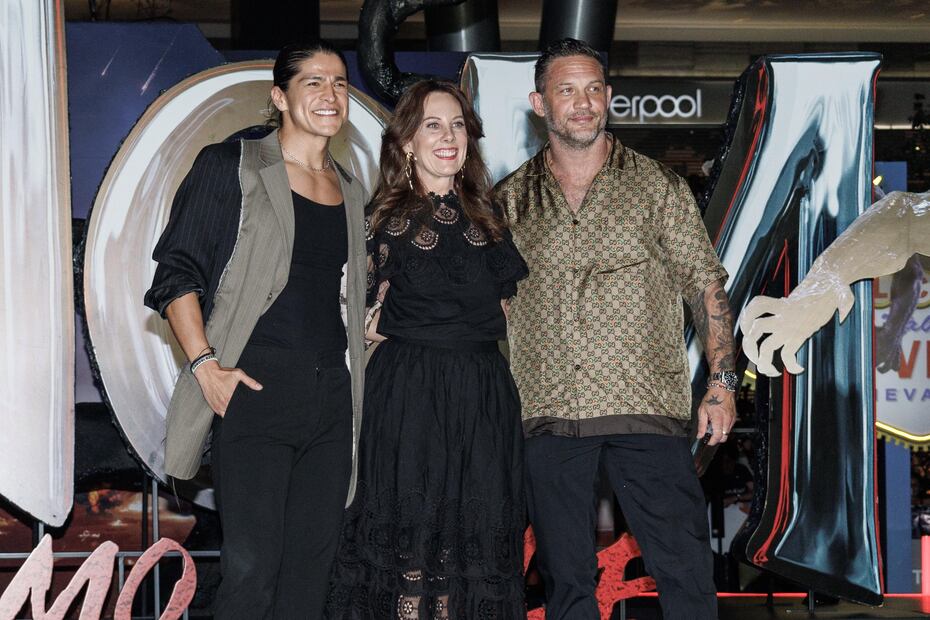 Tom Hardy, Kelly Marcel y Cristo Fernández visitaron a sus fans en la cdmx para presentar escenas exclusivas de la película "Venom, El últimO baile". Foto: de Yaretzy M. Osnaya EL UNIVERSAL