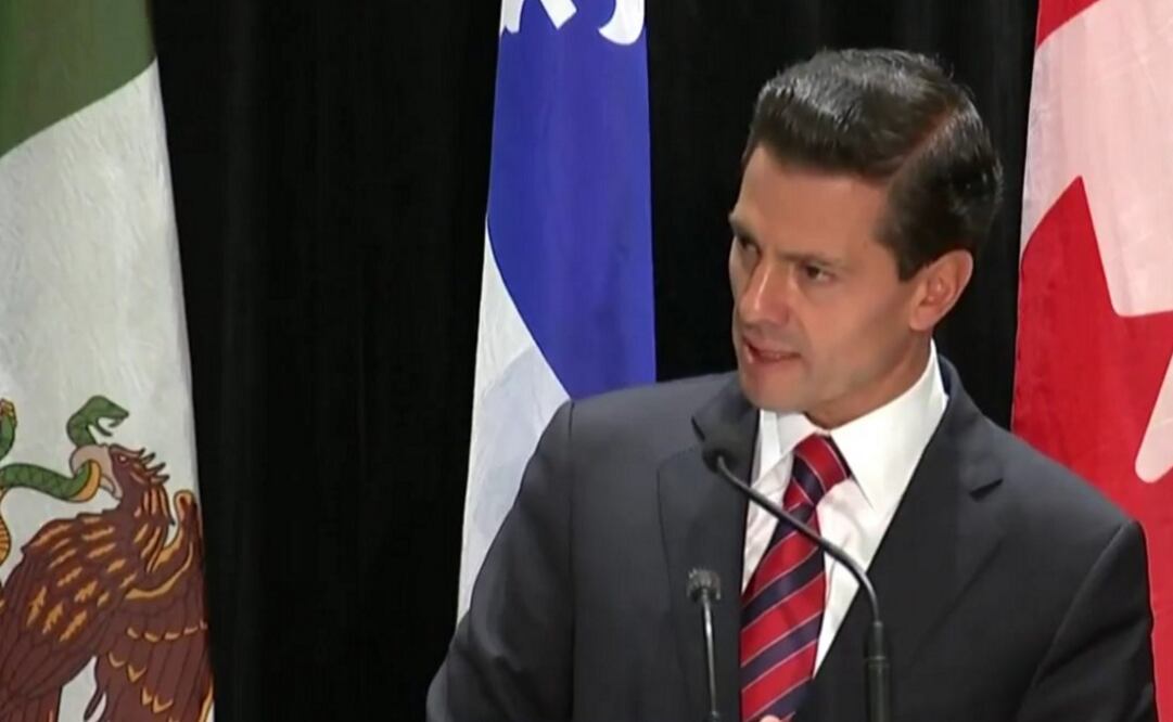 In Canada President Peña Nieto hoped that the dialogue between the Interior Ministry and the National Coordination of Education Workers (CNTE) gets peace restored in the south of the country. (Photo: Taken from Twitter @PresidenciaMX)