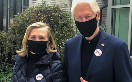 Hillary y Bill Clinton votaron en Nueva York por Joe Biden