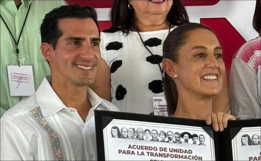 Rommel Pacheco con Claudia Sheinbaum - Foto: Especial