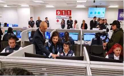 Clara Brugada promete fortalecer línea de emergencia 911; atiende 5 millones de llamadas diarias en CDMX