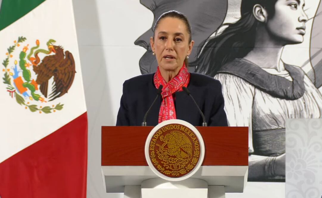 Claudia Sheinbaum en su conferencia matutina del 10 de febrero de 2025. Foto: captura de pantalla