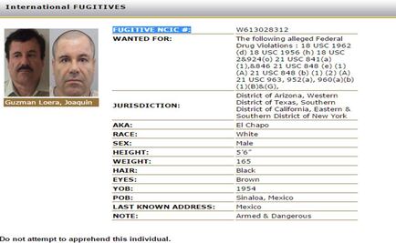 DEA issues new wanted notice for Joaquín "El Chapo" Guzmán