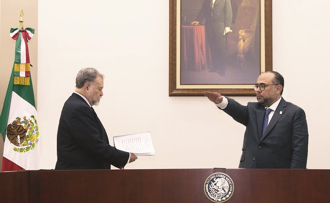 Guillermo Valls, ayer al rendir protesta al cargo. Foto: TFJA