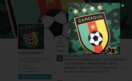 Selección de Camerún busca técnico.. por Twitter