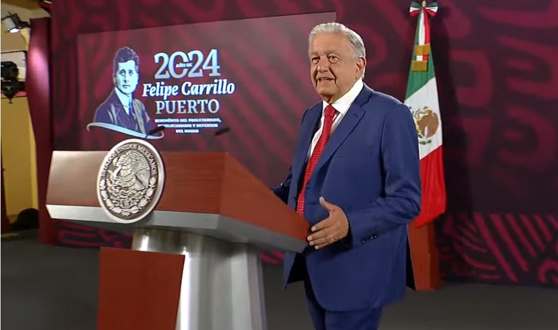 El presidente Andrés Manuel López Obrador exhortó al próximo gobierno de Claudia Sheinbaum Pardo a seguir con el proceso de descentralización de las secretarías del gobierno federal. Foto: especial