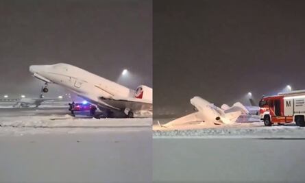 VIDEO: Aviones quedan varados ante fuertes nevadas en el sur de Alemania 