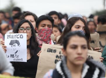 Realizan mitin en Ciudad Universitaria por caso Marco Antonio