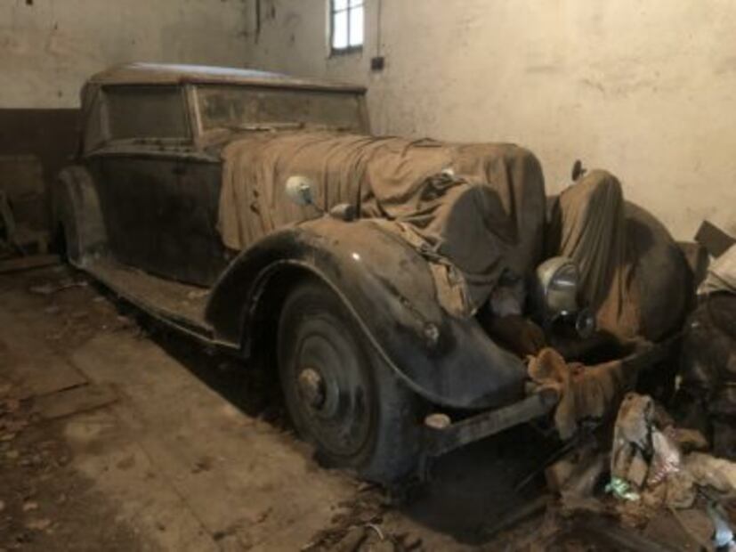 Subastan Derby Bentley de 1935 que estuvo abandonado en un granero