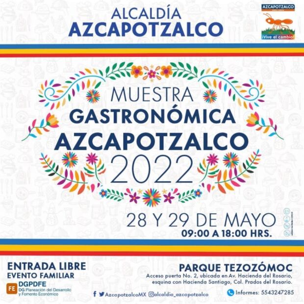 ¿Cuándo y dónde será la Muestra Gastronómica de Azcapotzalco? 