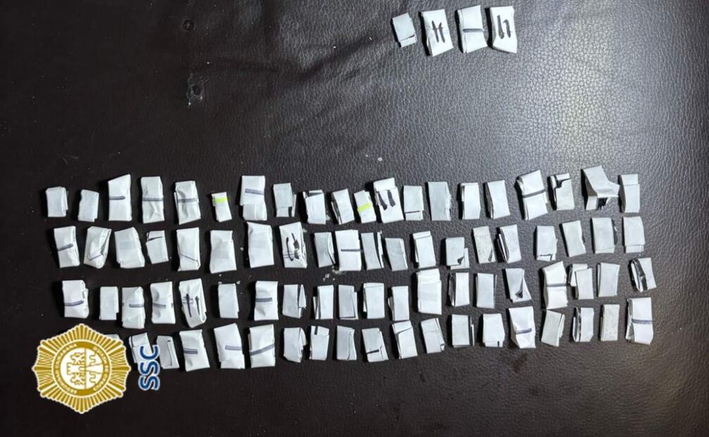 Aseguran 160 dosis de droga en la alcaldía Venustiano Carranza (18/08/2025). Foto: Especial