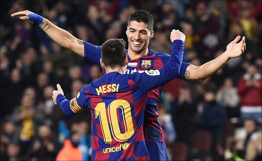 Messi y Suárez. Foto: AFP