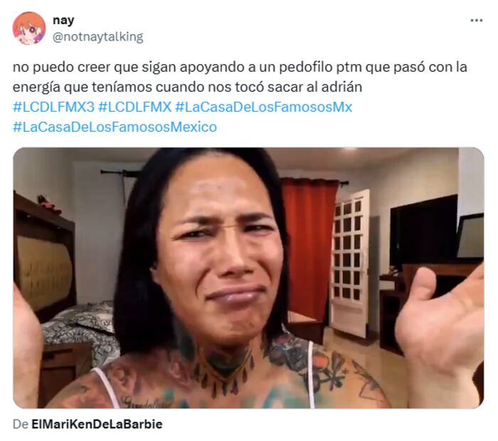 Memes de la séptima noche de eliminación en La Casa de Los Famosos México. Foto: X