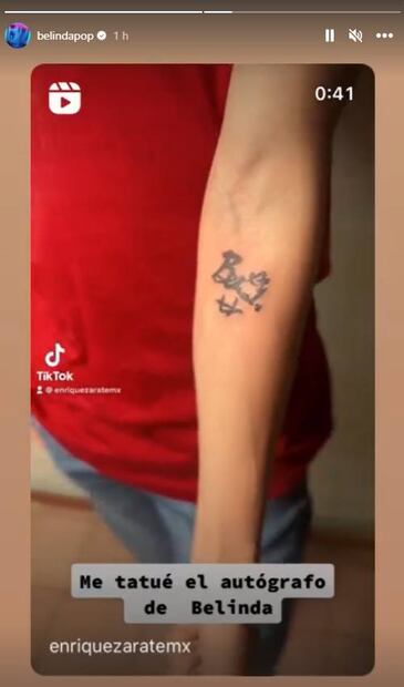 Belinda presume mini cintura y nuevos tatuajes que se hacen en su honor