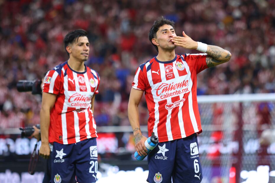 Chivas en festejo de gol, durante la Liguilla del torneo Clausura 2026 - Foto: Imago7