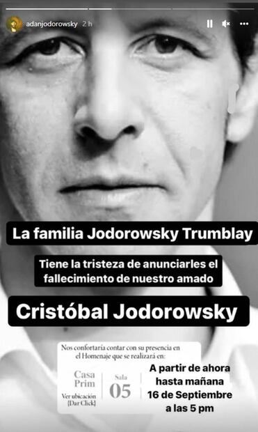 Falleció el actor y escritor Cristóbal Jodorowsky, hijo de Alejandro Jodorowsky