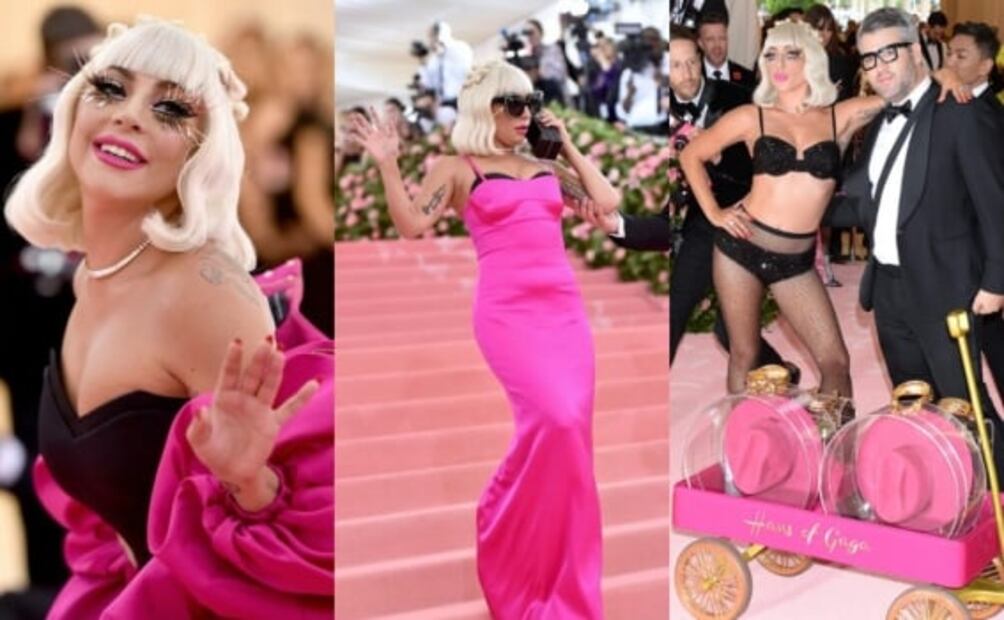 La cantante usó cuatro diseños diferentes en su paso por la alfombra. Foto: AFP